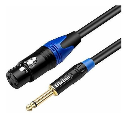 Cable Para Micrófono: Disino Xlr Hembra A 1-4 Pulgadas (6,35