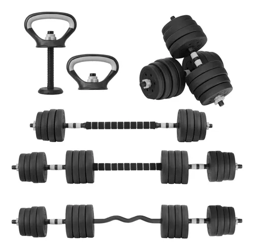 Set de Mancuernas con Banco Pesas Entrenamiento 50kg/110lbs