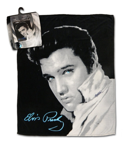 Elvis - Manta Con Foto En Blanco Y Negro