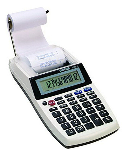 Victor 1205-4 - Calculadora De Impresión Portátil De 12 Dígi