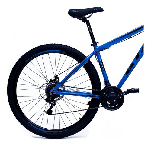 Bike Aro 29 Trilha Shimano Acera 27 Marchas F. Hidraulico Cor Azul Tamanho Do Quadro 17