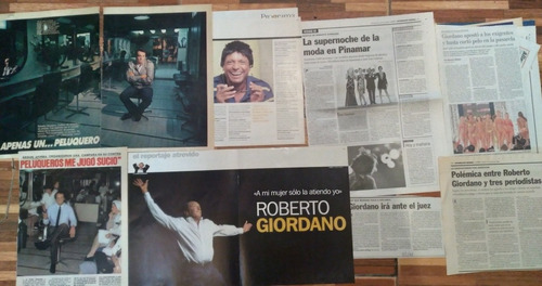 Lote 30 Recortes Roberto Giordano Clipping (Usado)
