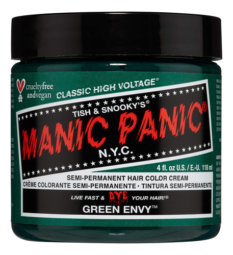 Crema De Color De Cabello Manic Panic - Verde - 4oz