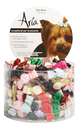 Aria Tiny Lazos Con Botes De Rosetas Para Perros, 100 unidad