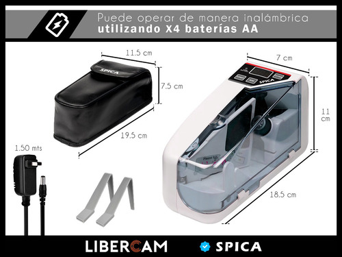 Contadora De Billetes Spica Sp-c10 Detecta Dinero Falso