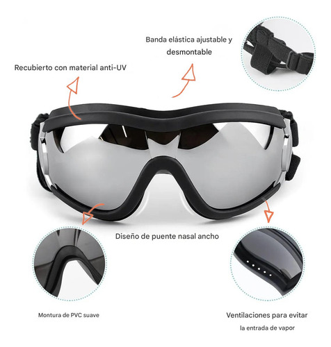 Gafas De Sol Para Perro Anti-uv Protector De Ojos Ajustable