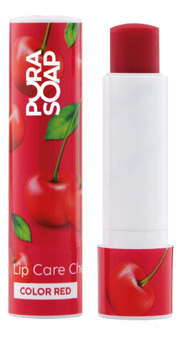 Bálsamo Labial Hidratante Con Color Pura Soap- Cherry-rojo 