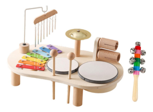 Juego De Batería De Xilófono De Madera Para Percusión,