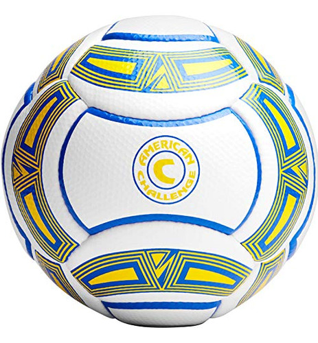 American Challenge Peku Soccer Ball (white/gold-royal, Tamañ