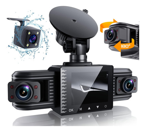 Iiwey T1-pro Dash Cam Delantero Y Trasero Interior 3 Canales