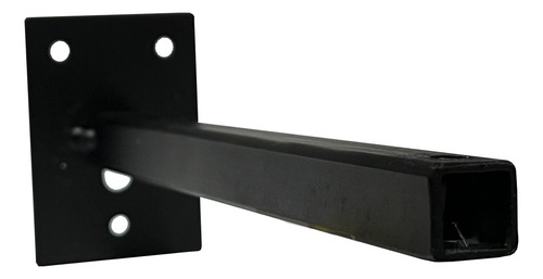 Kit 10 Suporte Braço Para Refletor Led Inclinado 40cm Parede Cor Preto