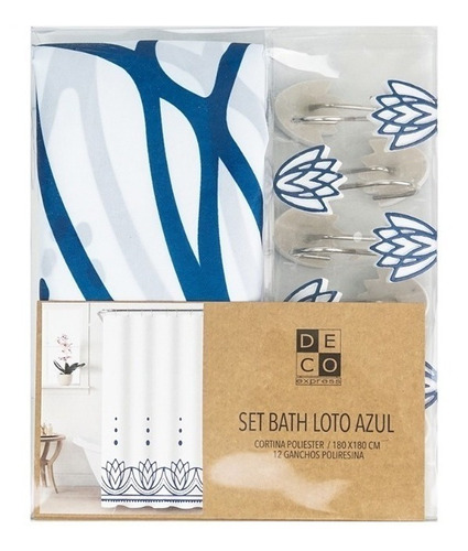 Set Bath 13 Pcs Loto Azul