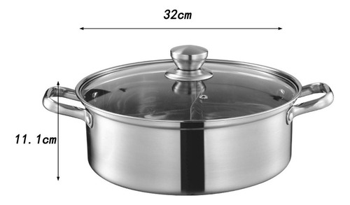 Olla Caliente De Acero Inoxidable, Olla Para Sopa De Dos ,