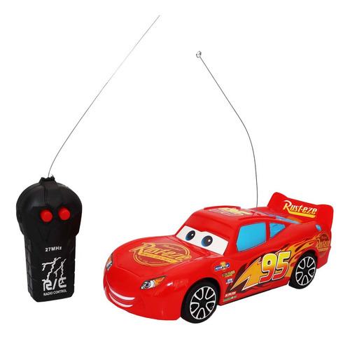 Carro Control Remoto Rayo Mcqueen Cars Juguete + Baterias