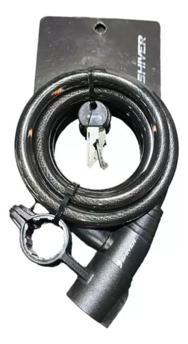 Cadeado Espiral P/bike Com Chave 12x1500mm C/suporte Fume