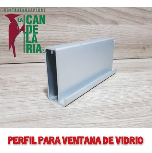 Perfil Aluminio Anodizado Mate Puerta D Vidrio