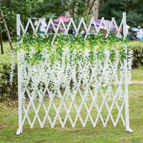 Flores Artificial Wisteria 12pzs 1.1m Decoración Fiesta Boda