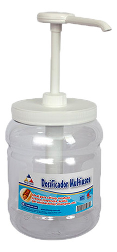Dispensador Dosificador Multisuos Jabon Plastico 1/2 Galon Color Transparente