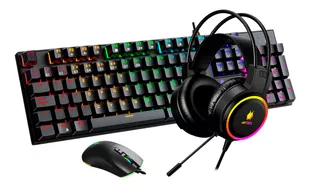 Kit Gaming Teclado Mecanico + Mouse Antryx Gc-3100 X3 Black