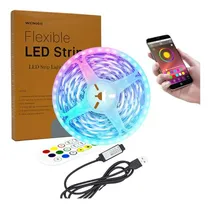 Comprar Tira De Luces Led Usb 20ft Con App Y Control Remoto, Para Tv