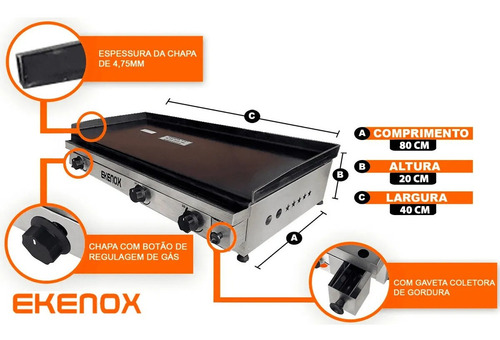Imagem 3 de 6 de Chapa Para Lanches Hambúrguer Hot Dog Profissional Inox