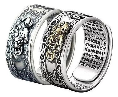 Anillo De Regalo Ajustable De Feng Shui Pixiu, 2 Unidades