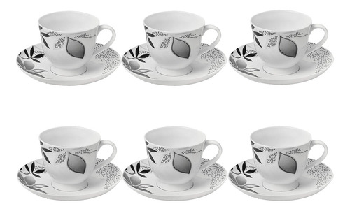 Jogo De Xícaras Porcelana 12 Pcs 170ml Café Chá Dolce Gusto