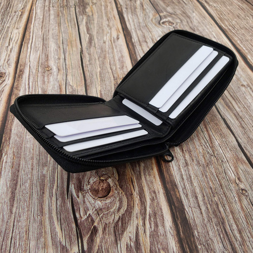 Cartera Para Hombre Con Cremallera Y Identificación Abatible