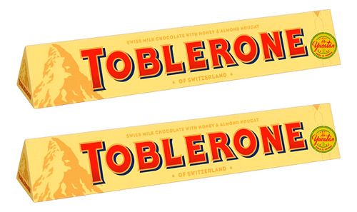 2 Toblerone 100g C/u Chocolate Suizo Con Miel Y Almendras