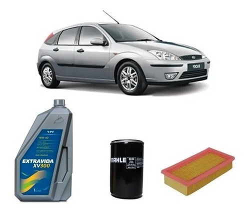 Kit 2 Filtros Ford Focus Zetec Y Aceite Ypf Elaion 15w40