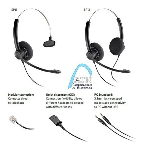Plantronics Sp12 Headset Vincha Cabezal Auricular Para T110