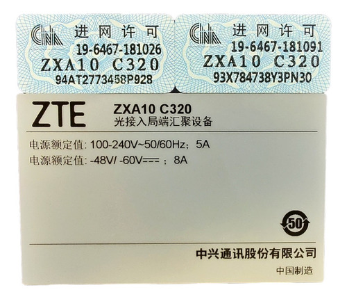 Olt Zte C320 02u 19 10g Uplink Smxa/3 Pram Ac S / Placa
