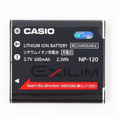Genuino Original Casio Np-120 Batería Para Casio Ex-s200 Zs1