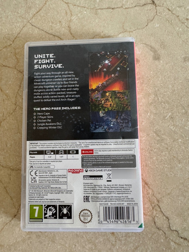 Minecraft Dungeons Hero Edition Nintendo Switch Físico (Usado)