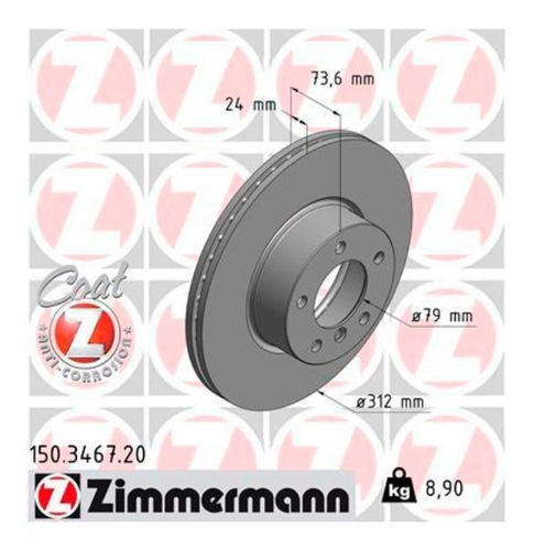 Par Disco De Freio Dianteiro Bmw 325i Coupe 2005-2011 (e92)