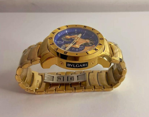 Relógio Bvlgari Hibrid Venom Automático Fundo Azul