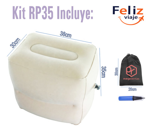 Cojín Inflable Viajes Auto Avión Bus Tren