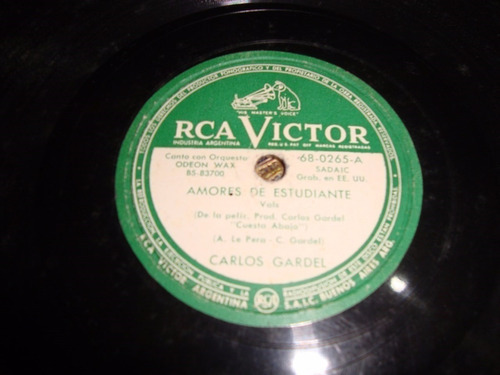 Pasta Carlos Gardel Rca Victor C91