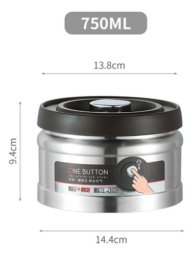 Contenedor Hermético Para Café, Organizador De 750ml