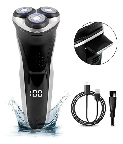Aparador De Barba Elétrico Recarregável Usb Cinza