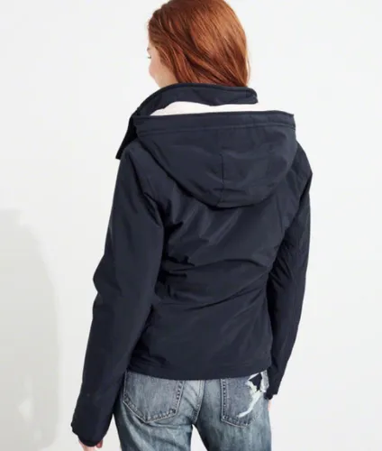 Chamarra Hollister Azul Marino 100 Original Env o gratis