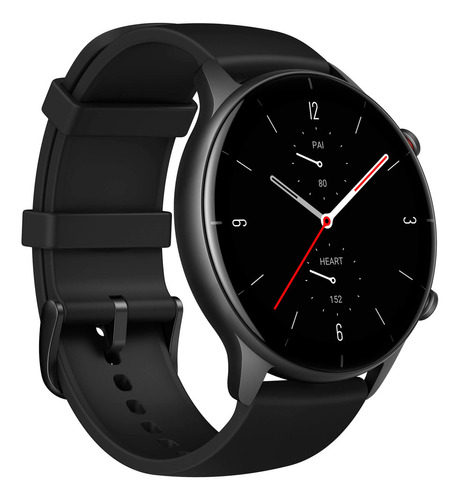 Smartwatch Amazfit Fashion GTR 2e 1.39" caja 46.5mm de  aleación de aluminio  negra, malla  obsidian black de  silicona A2023