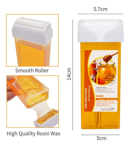 Imagen 3 de 7 de Baisidai Honey Roll On Wax Cartucho De Cera Para Depilaci...