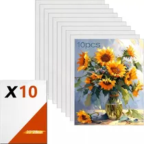 Comprar WISTKAMR - Juego De 10 Paneles De Lienzo,tableros De Lona De 9.84 X 7.9 Pulgadas(25 X 20 Cm), Tableros De Lienzo Para Pintura, Tablas De Lienzo Para Artistas, Lienzo Estirado Para Pintar