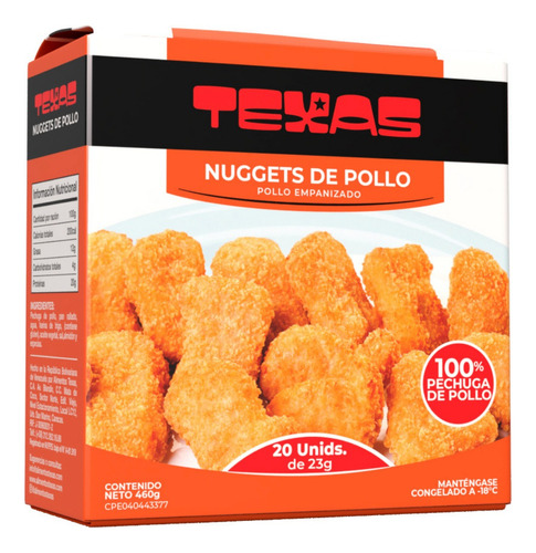 Nuggets De Pollo Pre-frita Texas - Presentación De 460g