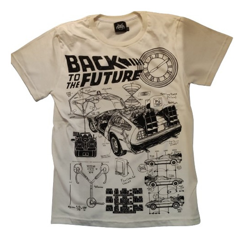 Remera Volver Al Futuro Plano  Delorean Niño Niña Unisex