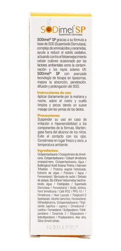 Imagen 7 de 7 de Serum Antioxidante Sod Superóxido Dismutasa 30 G Sodimel