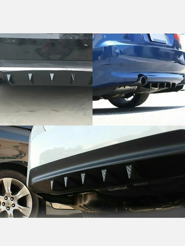 Spoiler Trasero Universal Difusor Paragolpe 5 Aletas 58 Cms