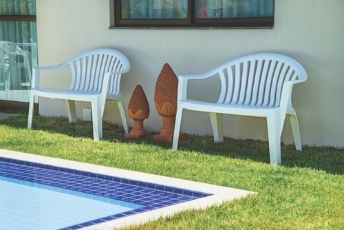 Banco Para Jardim Leme Tramontina Branco Namoradeira