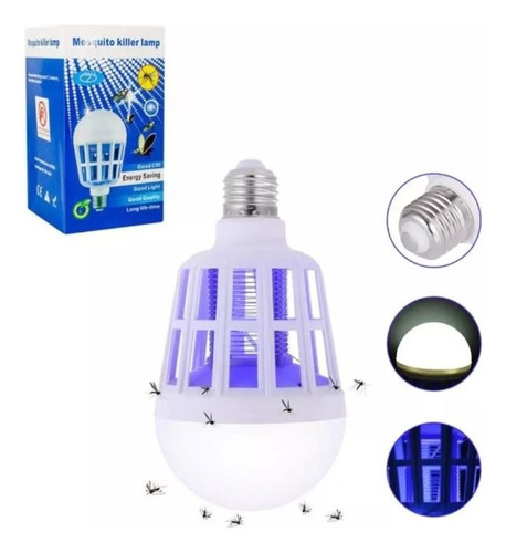 Foco Led Mata Mosquitos Insectos Lámpara Repelente 3 Modos